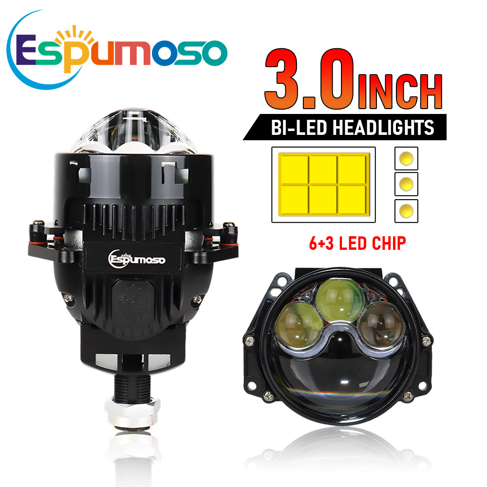 Headlight Aiming Tool - 3Inch Bi LED Laser Projector Headlight