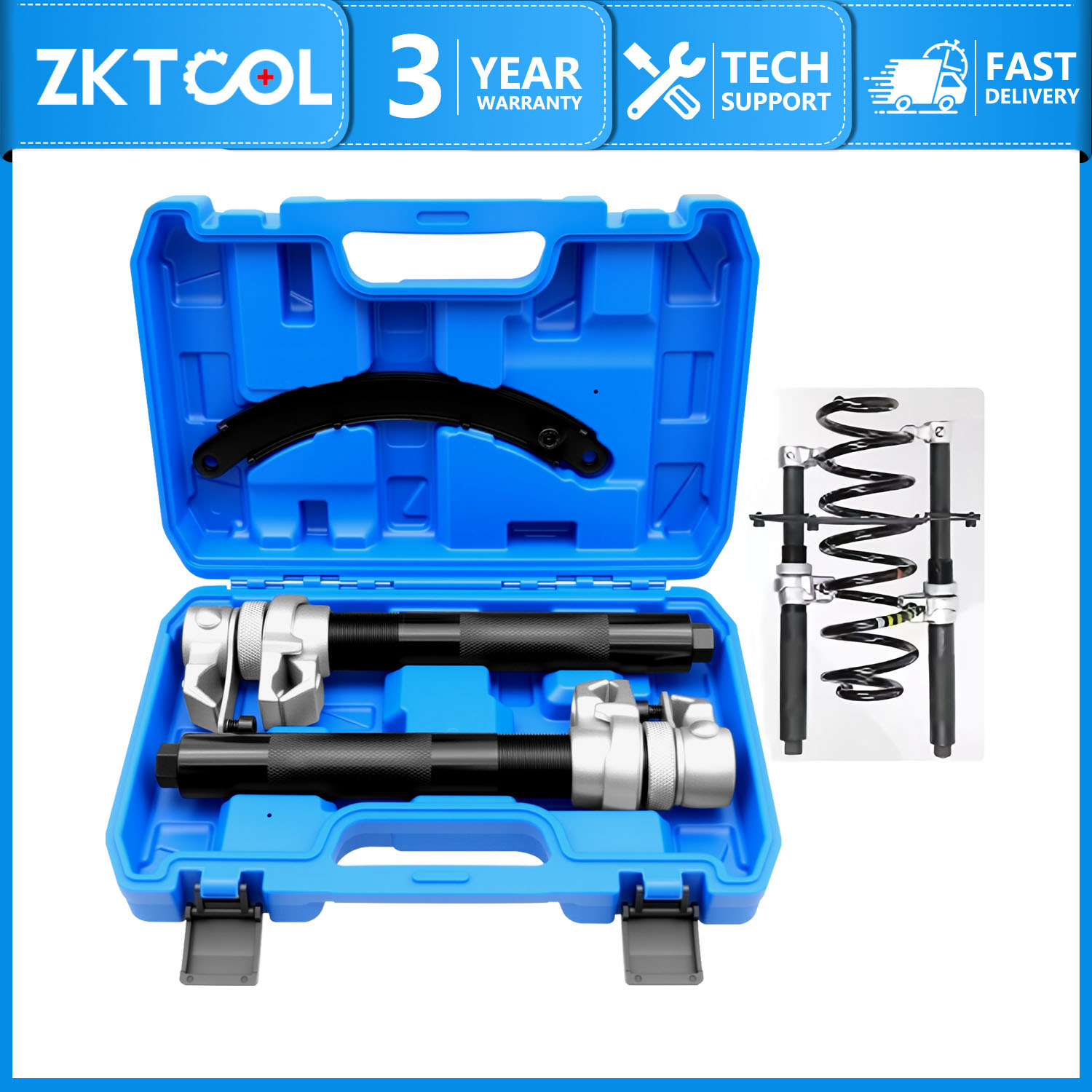 Valve Spring Compressor - 3-piece heavy-duty suspension coil spring compressor