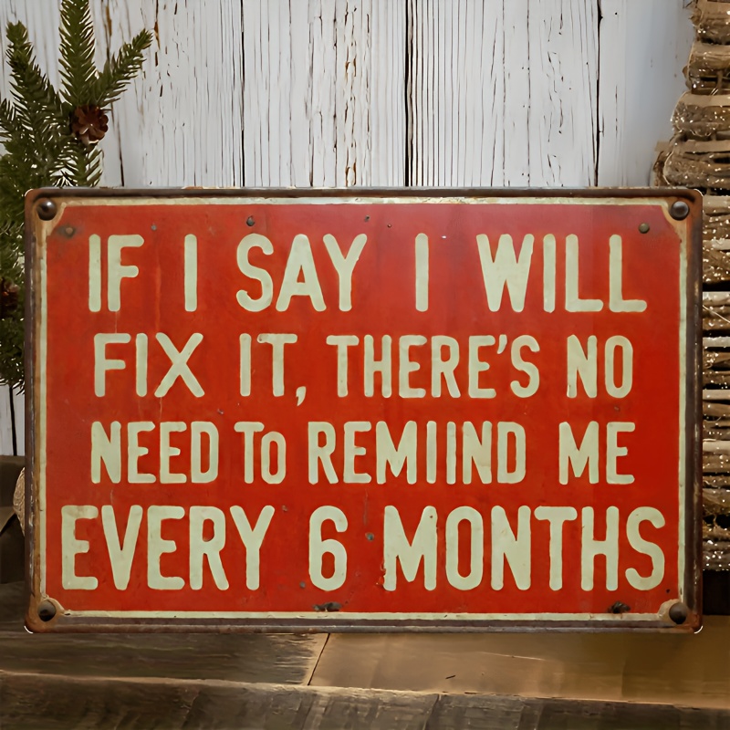 Auto Repair Shop Signs - Funny Mechanic Garage Aluminum Sign, Retro