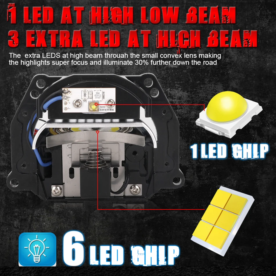 Bi LED Projector Lenses 3 Inch - Headlight Aiming Tool recension och pris
