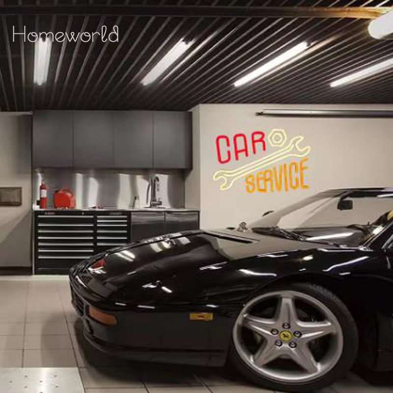 Car Service Neon Sign  Warm Wh - Auto Repair Shop Signs recension och pris