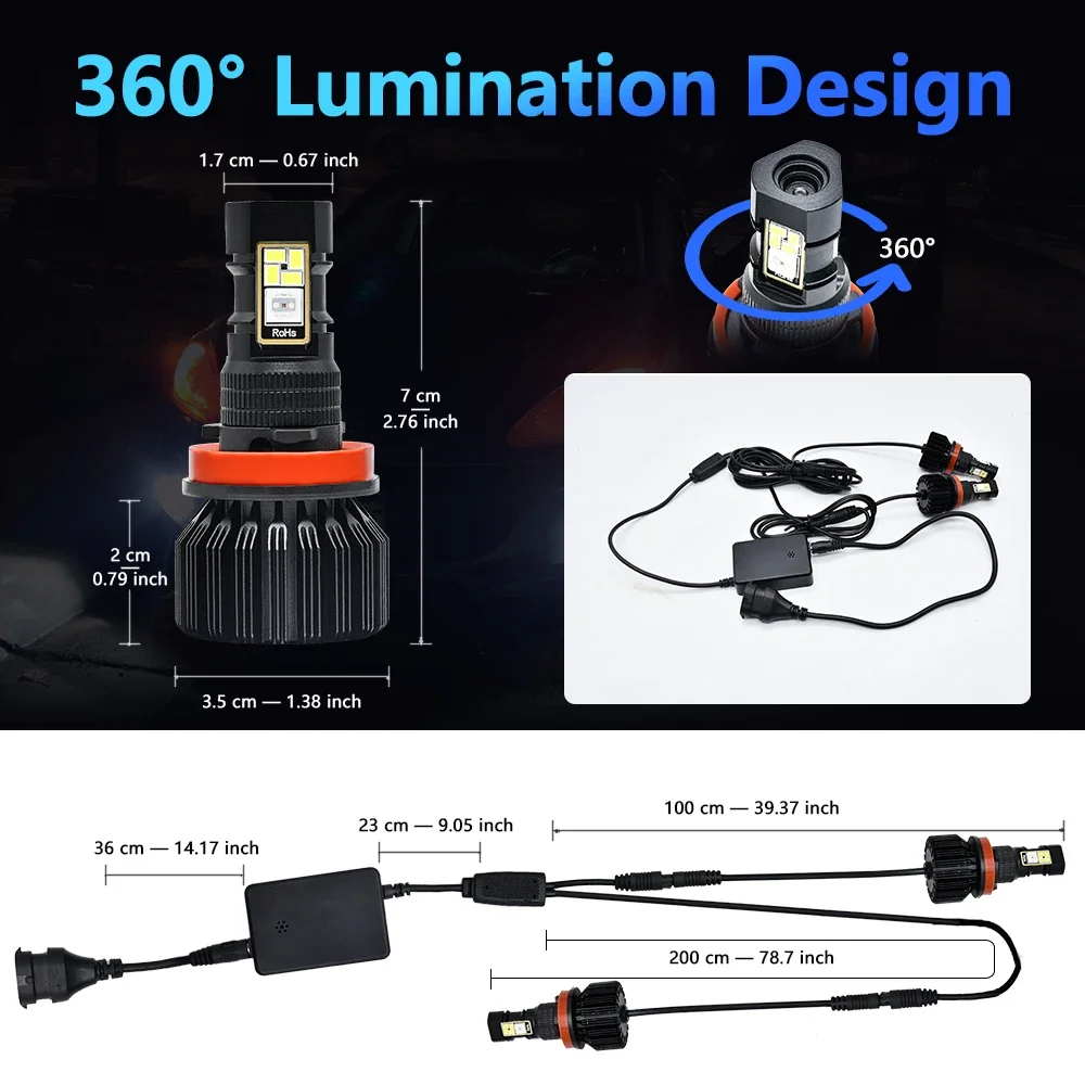 Bayerley RGB 5050 LED Fog Ligh - Headlight Aiming Tool recension och pris