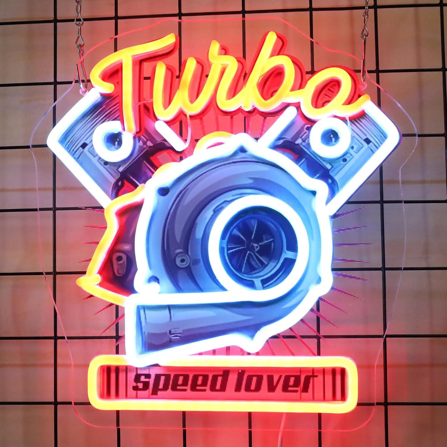Turbo Engine Neon Sign Dimmabl - Auto Repair Shop Signs recension och pris