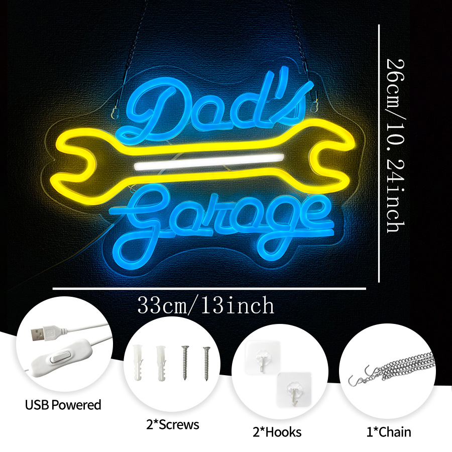 Garage Neon Sign for Wall Deco - Auto Repair Shop Signs recension och pris